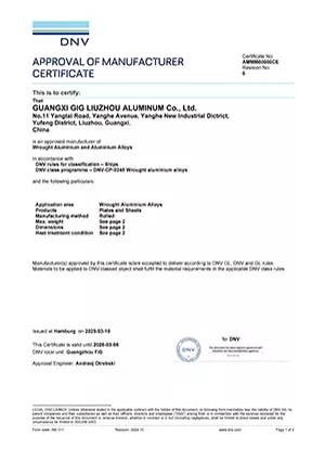 marine grade aluminum sheet DNV certificates
