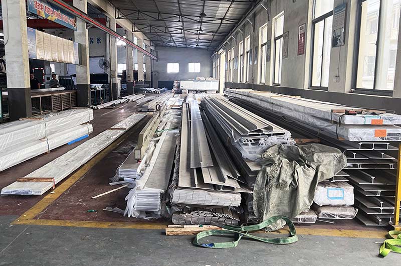 Marine grade single ribbed stiffener aluminum panel