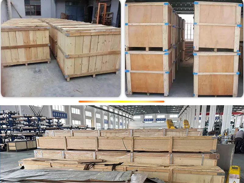 CuNi 90/10 copper nickel pipe fittings packed in export wooden cases for marine projects